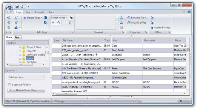 MPTagThat the MediaPortal Tag Editor